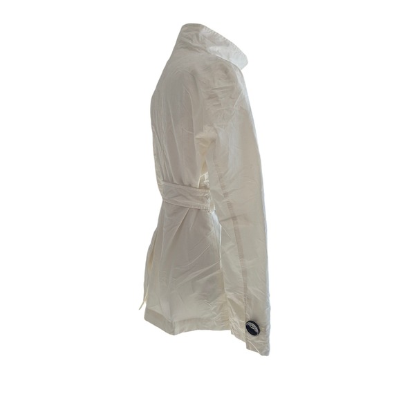 Esprit Womens Off White Double Breasted Belted Trench Coat Jacket Size Small - Picture 4 of 14